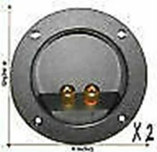 2 Speaker Gold Binding Post Terminal Board Cup Sub Subwoofer Box Custom 4