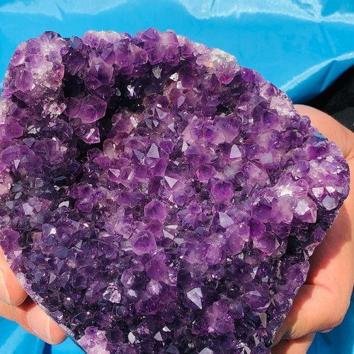 2.79LB Top Natural Amethyst Uruguay Cave Crystal Cluster Gemstone Geode Healing - Picture 14 of 15