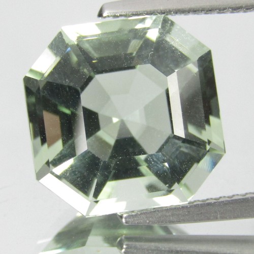 Pietra preziosa taglio Asscher 8,23 Cts ametista verde naturale (prasiolite) 12,4 mm - Foto 2 di 3