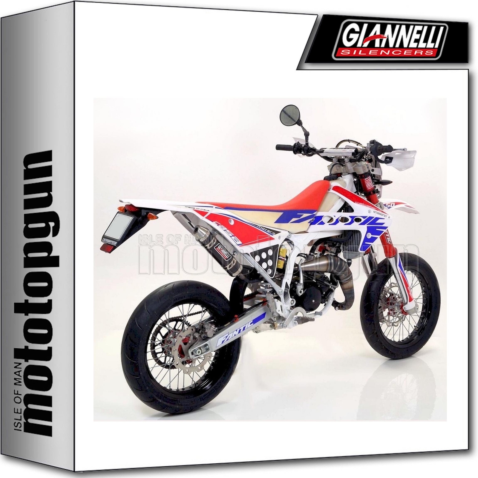 GIANNELLI TERMINALE COMPLETO OPEN ENDURO CARBON FANTIC 50 ER MR COMP 2017 17