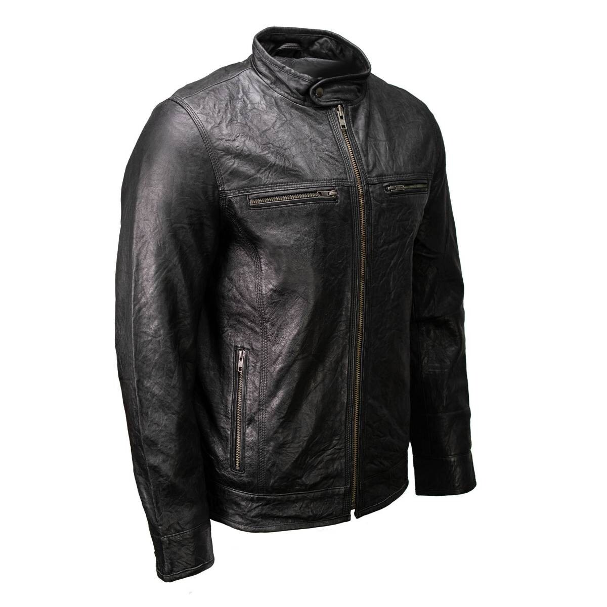 Milwaukee Leather SFM1866 Men's Classic Black Moto Leather