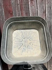 Vintage Galvanized Square Wash Tub w/Handles, Beer Bucket, Farmhouse, Rustic #63