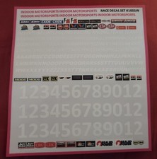  NEW WHITE MAKE YOUR OWN NAME 1/24 SLOT CAR DECAL QUALITY VINYL LETTERS/NUMBERS