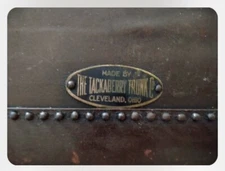 Antique Steamer Trunk Made By The Tackleberry Trunk Co., Cleveland, Ohio