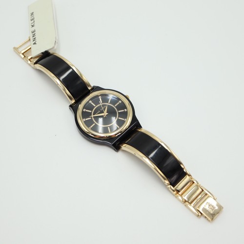Anne Klein Women Watch 36mm Black Dial Gold Tone Bracelet New w Tags Working - Picture 15 of 17