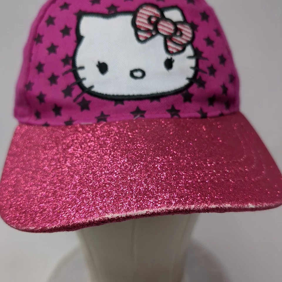 Sombrero Hello Kitty Sanrio Glitters Juvenil Snapback Rosa OS Ajustable Bordado Foto 4 de 4