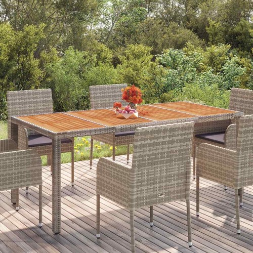 Mesa de Jardín Mueble de Comedor Balcón Patio Terraza Exterior Ratán PE vidaXL - Imagen 11 de 36