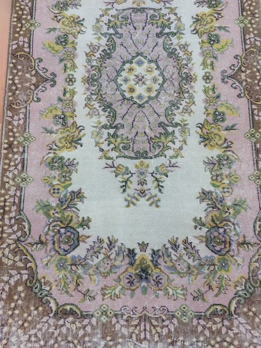 Flower Garden Pattern Carpet Rug, 4x7 Handmade Faded Color Rug Kitchen Decor Rug - Picture 13 of 18