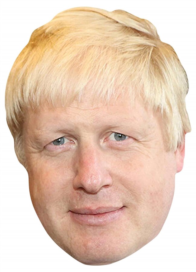 Boris Johnson British Politician Single 2D Card Party Face Mask - Political