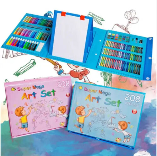 Childrens Kids Drawing Art Set Colour Painting Crayons Oil Pastel Felt Tip Pens - Picture 10 of 19
