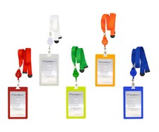 10 x Set Kartenhülle mit Lanyard Schlüsselband Ausweishülle Werksausweis