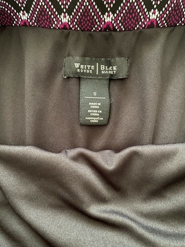 WHBM PANTALONCINI PAGLIACCETTO TUTA DONNA TG S PEZZO UNICO NERO STAMPA GEOMETRICA TASCHE - Foto 8 di 10