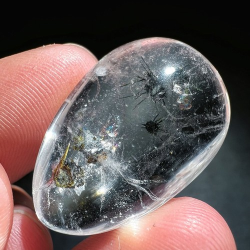 30.5ct Rare NATURAL Clear rutile stone within stone Crystal Polished - Picture 12 of 13