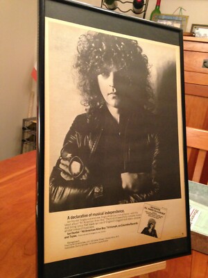 BIG 11x17 FRAMED IAN HUNTER ''ALL-AMERICAN ALIEN BOY'' 1976 LP ALBUM CD PROMO AD