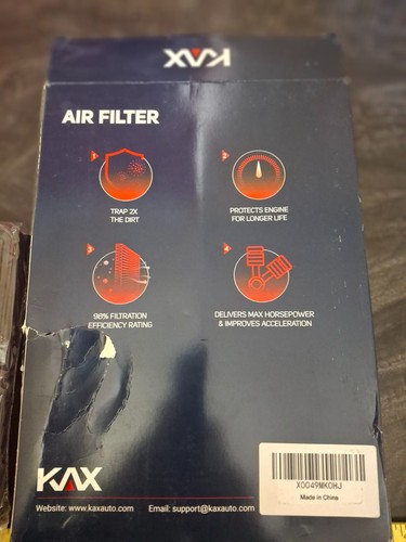 Filtro de aire KAX KX1EAF28500 alta eficiencia 12" x 8" rojo AF28500 (ajuste desconocido) - Imagen 3 de 5