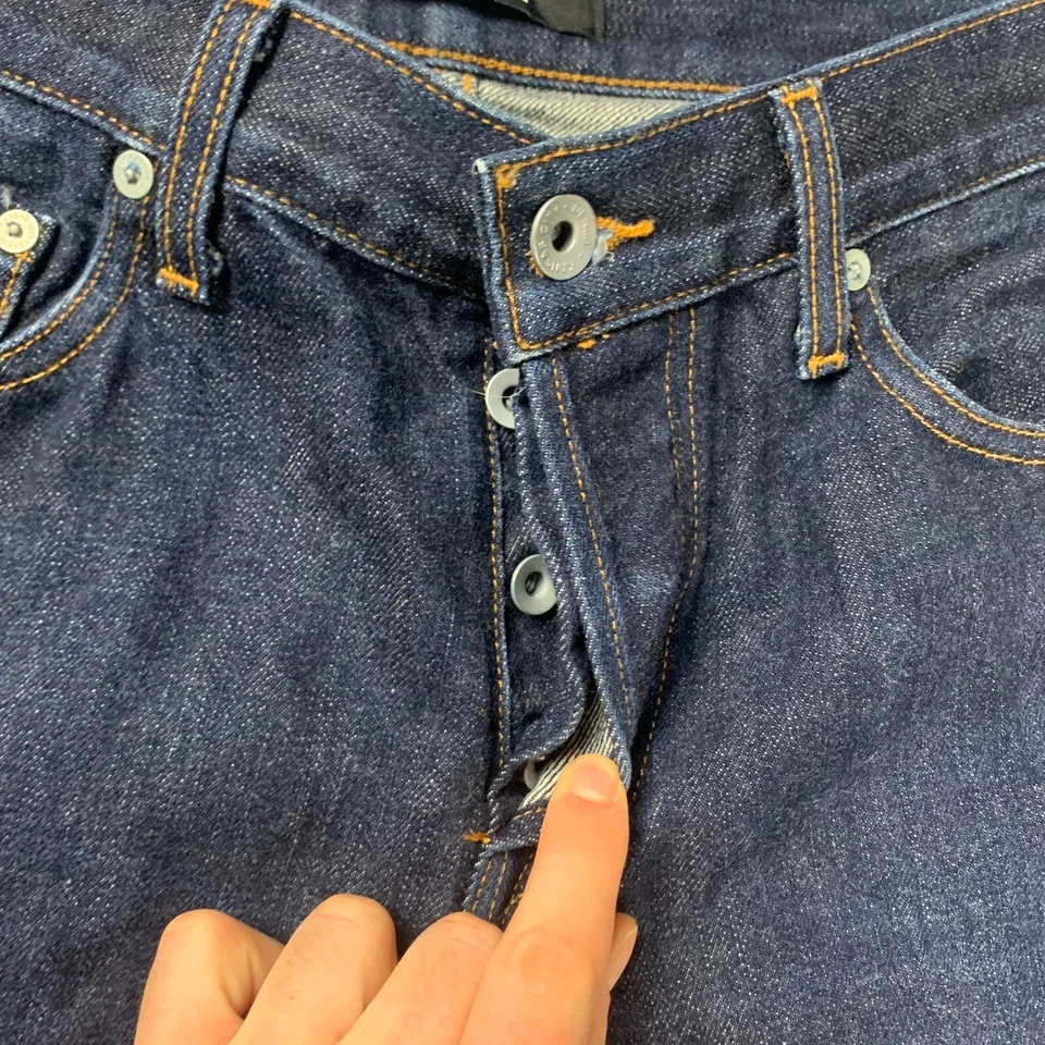 Baldwin Mens Jeans 30x34 Straight Leg The Reed Blue Japanese Selvedge Denim - Image 2 of 4