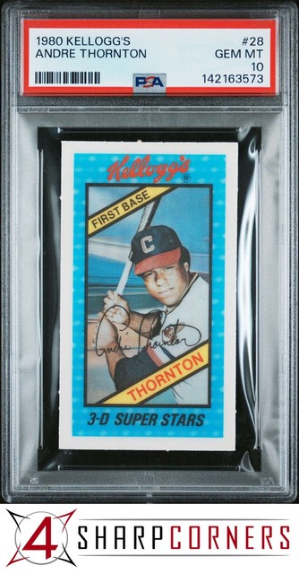 1980 Kellogg's #28 Andre Thornton Indians PSA 10