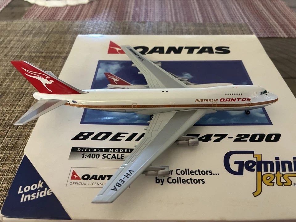 RARE Gemini Jets 1:400 Qantas Boeing 747-200 VH-EBA GJQFA066 - Image 2 of 3
