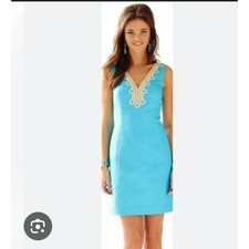 Lilly Pulitzer Shift Dress Womens 00 Blue Excellent