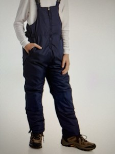 NWT Unisex CHEROKEE Kids Adjustable Waist Snow Bib Overalls Dark Gray