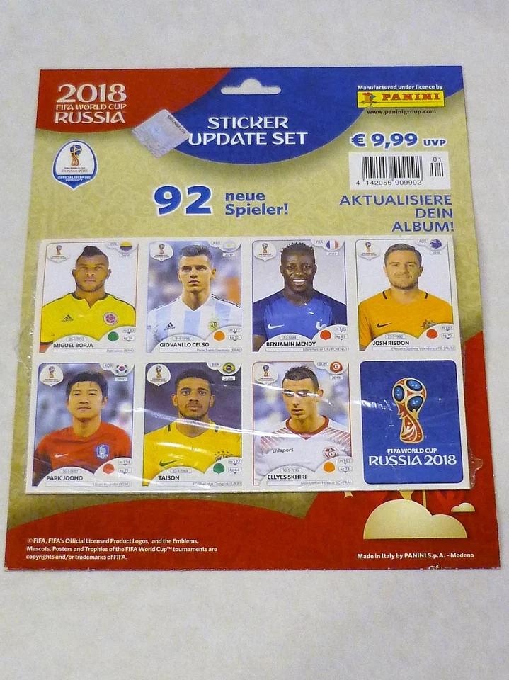 Panini komplett Satz WM 2018 + Hardcover Album World CUP RUSSIA 18 + Update - Bild 3 von 3