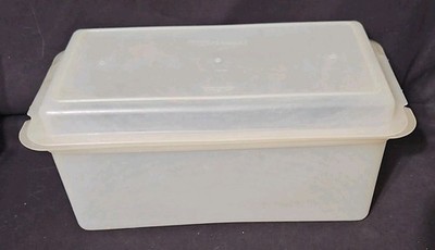 Vintage TUPPERWARE Bread Keeper Sheer Storage Container #171 #172
