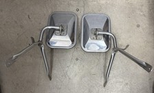 Vintage Truck Tow Mirrors Stainless Steel Camper Ford Dodge Chevy 3 Point Pair