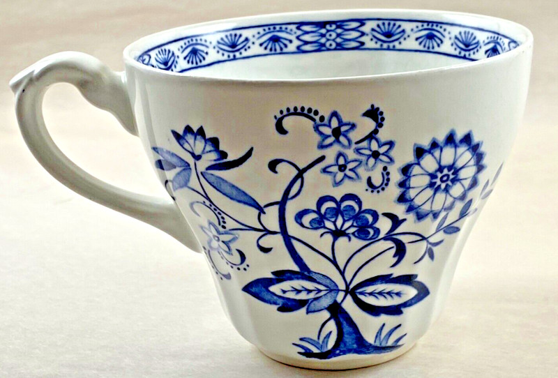 Eight (8) J & G Meakin Blue Nordic Cups/Mugs Set Vintage Coffee Tea England