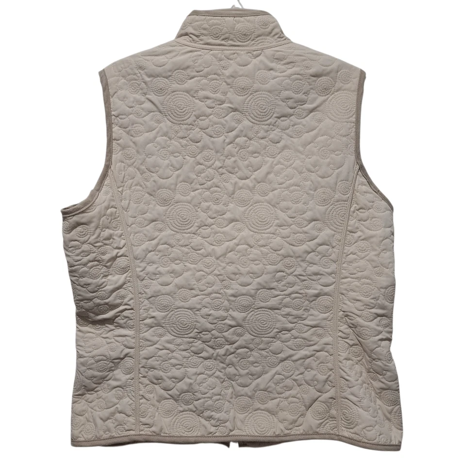 Chaleco Minimalista Cómodo Vintage Woolrich Floral Punto Remolino Reversible Y2K Grande Foto 3 de 4