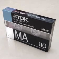 TDK MA 110 Blank Cassette 1988 Metal Type IV New Rare