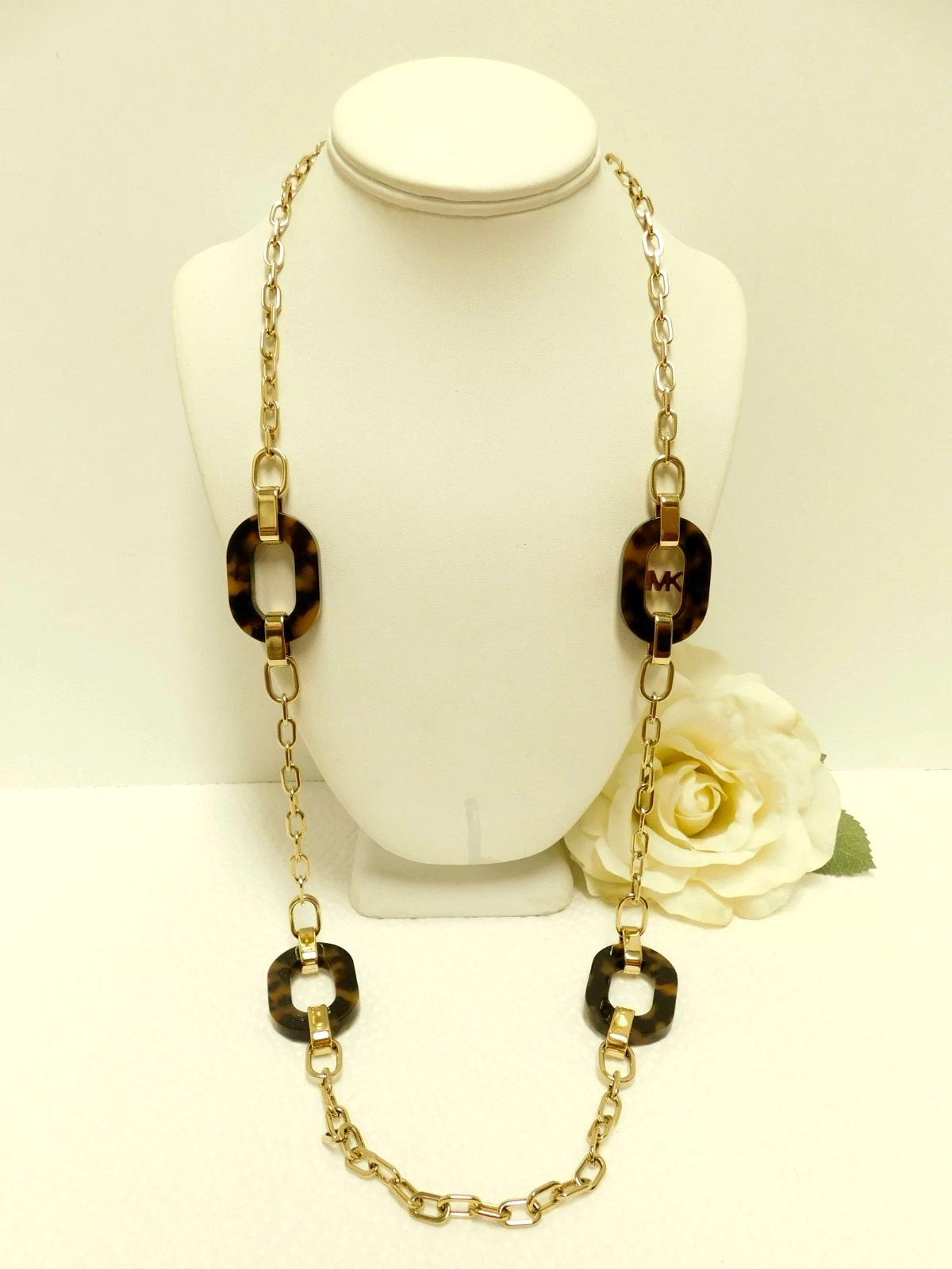 COLLANA MICHAEL KORS MAGLIA TARTARUGA TONO ORO 34"