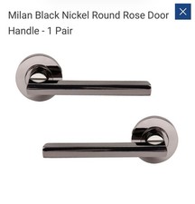 Wickes Milan Black Nickel Door Handles Latch 