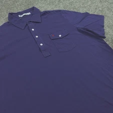 Criquet Shirt Mens Extra Large Golf Polo Performance 100% Pima Cotton Navy