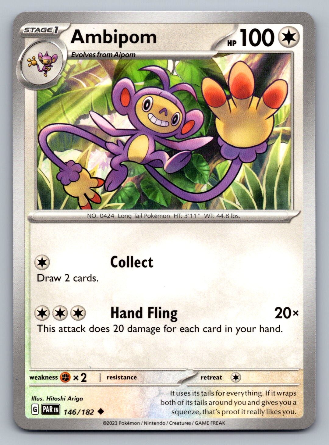 Pokemon TCG SV04: Paradox Rift Ambipom 146/182