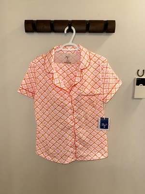 NEW Roller Rabbit x Target Collab Geo Hearts Pink & Orange Pajamas Set Medium M