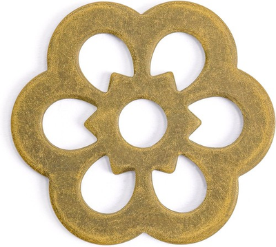 #ad #ad Philosophy Clover Brass Backplate Washers 1.3 Inches Set of 10 Architectural $18.34