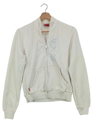 Levi's Red Tab Sweatjacke Damen Gr. L Weiß Baumwolle Zip Jacke