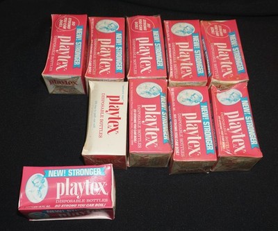 Very Vintage PLAYTEX Baby Nurser ~ Lot of 10 boxes 8 oz Bottle Liners Only (550)