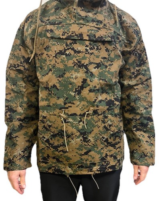 #ad Military Style Army Digital Camo Temperate Anorak Hooded Pullover Jacket Large $33.67