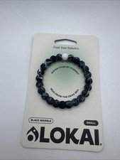 Lokai agua del barro del Everest del mar muerto mármol negro talla pequeña