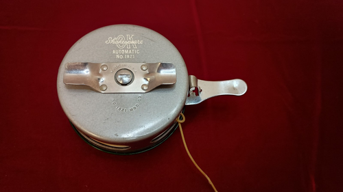 Shakespeare Vintage Automatic Fly Fishing Reel No. 1821 Green/Silver - 第 1/5 張圖片