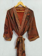 Bridesmaid Luxury Silk Gown Patchwork Light Weight Silk Tie Dye Kimono, T-6069