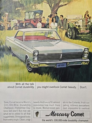 '65 Mercury Comet Concours d'Elegance Field Classic Cars Print Ad 1964