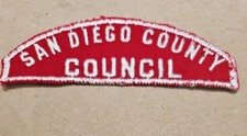 SAN DIEGO COUNTY COUNCIL Red  & White Council Strip  RWS CSP 
