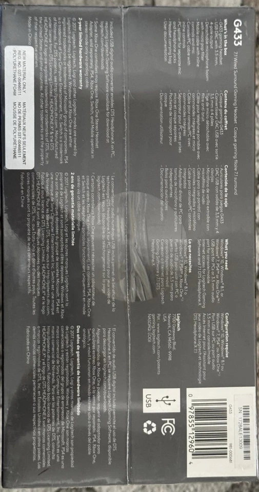 Logitech G433 7.1 Wired Gaming Headset – Dark Blue - Image 4 of 4