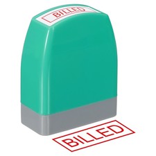 Billed Notice Stamp, Office Stamp Pre Inked Stamp, Green