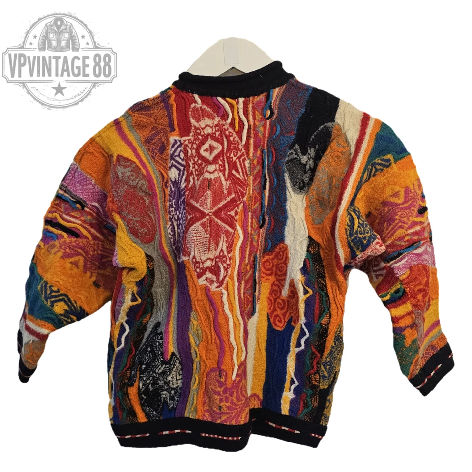 Suéter Tejido 3D Australia Clásico Vintage Coogi Años 90 Unisex Colorido Raro Jersey Foto 4 de 4