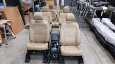 16-17 Ford Explorer Complete 3 Row Tan Leather Seat Set Wconsole Oem