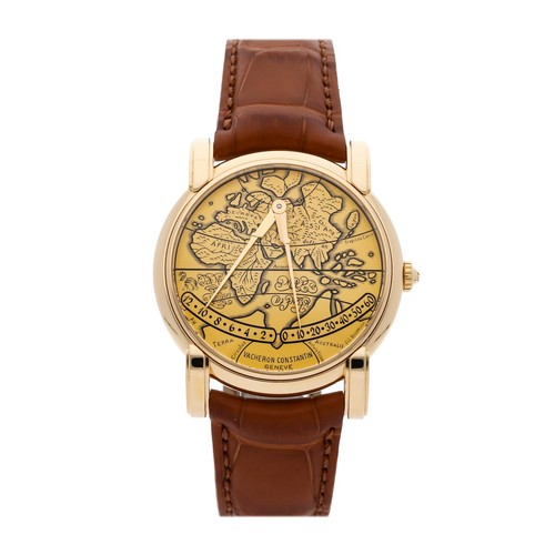 Vacheron Constantin Gerard Mercator Gold Auto 36mm Strap Watch...
