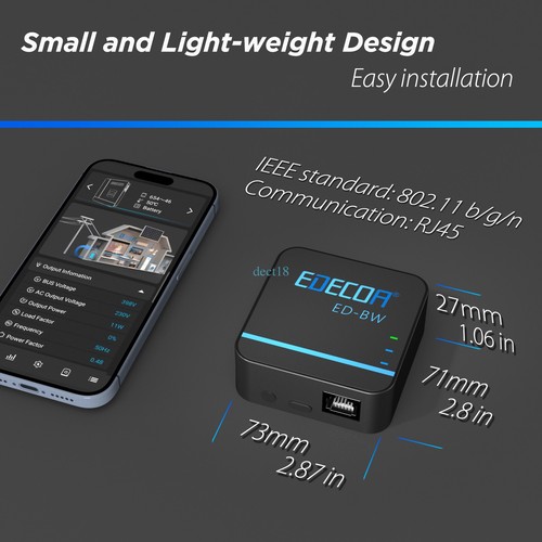 EDECOA Inverter Ibrido 24V 220V 3000W MPPT 80A Off Grid PV 55-450VDC WIFI APP - Zdjęcie 12 z 14